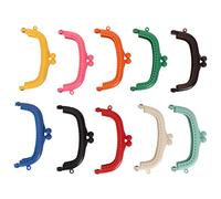 Alomejor Cadre de Fermoir de Sac à Main en Plastique Durable et Léger pour Sac à Monnaie, Fermoir à Baiser pour Bricolage, Couture, Loisirs Créatifs, 10 Pièces de Couleurs Assorties, de Portefeuille