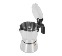 Alomejor Cafetière Italienne en Acier Inoxydable, Construction de qualité Supérieure pour une Saveur Riche, Usage Domestique, Cuisinière à Gaz, Camping (3 tasses 150ML)
