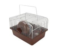 Alomejor Cage à Hamster, Petite Maison Respirante pour Animaux de Compagnie avec Roue de Course, Bouteille d'eau, 9,1x6,7x6,3 Pouces pour Cochons d'Inde et Lapins