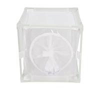 Alomejor Cage D'observation de Papillons, en PVC Durable, Légère et Réutilisable, de Reproduction pour Insectes Papillons, Blanc, 6,30x6,30x6,30 Pouces (en Forme de Manche)