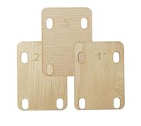 Alomejor Calage de Manche de Guitare, Support en Hêtre pour Nivellement de Guitare Acoustique, Réglage du Buzz des Frettes et Hauteur des Cordes (3PCS)