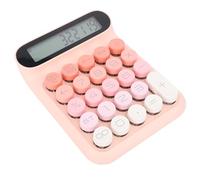 Alomejor Calculatrice Mécanique Mignonne avec Capuchons de Touches Détachables, Calculatrice électronique Compacte pour Le Bureau D'éducation à Domicile (Pink)