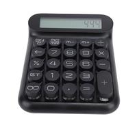 Alomejor Calculatrice Mécanique Mignonne avec Capuchons de Touches Détachables, Calculatrice électronique Compacte pour Le Bureau D'éducation à Domicile (Black)