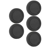 Alomejor Camera Lens Cap 5pcs, Durable Plastic Rear Cover