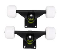 Alomejor Camion Haute Performance 2pcs: avec 4 Roues, Le Long Camion Longboard en Alliage en Aluminium Long, la Base des Navires de Croisière sur la Route (Black)