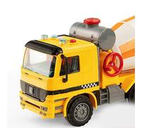 Alomejor Camion Mélangeur Jouet Voiture, Sortie Rotative à 180 Degrés, Tambour Stimulant pour Garçons, Mélangeur de Ciment ABS, Véhicule Jouet pour Enfants (Taille Moyenne avec Son et lumière)
