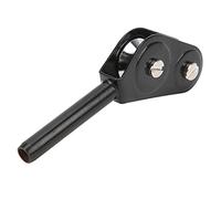 Alomejor Canne à pêche à double rouleau, pointe de guidage, poulie, anneau stable pour bateau, outil de balayage noir (6,0 mm)