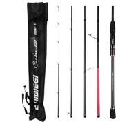 Alomejor Canne à Pêche Compacte à 5 Sections, Canne à Pêche Ultralégère de Voyage avec Poignée en EVA pour Les Pêcheurs en Déplacement (#1)