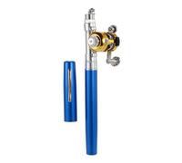 Alomejor Canne à Pêche Stylo, Mini Canne Télescopique Portable, Alliage d'aluminium, Longueur Fermée de 8,1 Pouces, Parfaite pour la Navigation de Plaisance et la Pêche sur Glace (Blue)