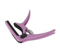 Alomejor Capodastre de Guitare en Métal, Large Application pour Basse Acoustique électrique, Mandoline, ukulélé, Banjo, avec Ressort et Support de Médiator à Rembourrage Doux (Macaron-Violet)