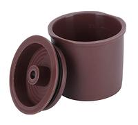 Alomejor Capsule de café Filtre Réutilisable en Acier Inoxydable, Facile à Remplir pour Machine à café, Couleur Marron 1,4x1,5 Pouces 10g/0,4oz pour les Amateurs de