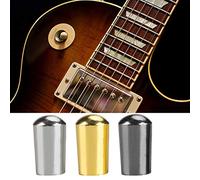 Alomejor Capuchon commutateur Guitare,3 pièces Couleurs Or Noir Argent 3,5mm Capuchon Bascule 3 Voies for Musiciens débutants Professionnels Concerts répétitions Personnalisation
