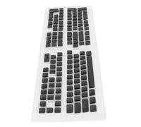 Alomejor Capuchons de Touches PBT Pudding, Moulage par Injection Bicolore, Conception Ergonomique pour Claviers Mécaniques 132 Touches (Black)