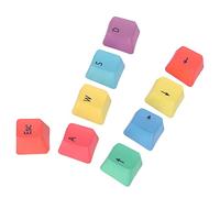 Alomejor Capuchons de Touches Personnalisés, Finition Mate, Haute durabilité, Ensemble de Bricolage pour Claviers Mécaniques 61/87/104, 9 Touches