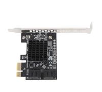 Alomejor Carte D'extension PCIE Série ATA 3.0, Transmission de Données Haute Vitesse 6Gbps pour Usage Domestique et au Bureau, Contrôleur à 4 Ports