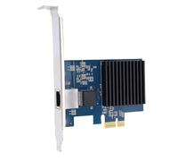 Alomejor Carte Réseau PCIe 10G Port RJ45 RTL8127 Adaptateur Ethernet PCI Express Gen 4 X1 pour Une connectivité Haut Débit, Adaptée aux Ordinateurs Compatibles PCIe, Gestion Efficace de la Charge de