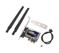 Alomejor Carte sans Fil PCIE Adaptateur Gigabit de Bureau Double Bande 1200 Mbps, Prend en Charge Les Protocoles 802.11ab/GN/AC, Idéal pour Les Ordinateurs Tout-en-Un, Vis Incluse