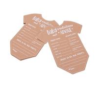 Alomejor Cartes de Conseils pour bébé, 20 Pièces en Papier Kraft en Forme de Grenouillère pour Fête Prénatale et Fêtes de Révélation du Genre