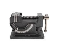 Alomejor Cast Iron Drill Press Vise with Adjustable Jaws | Mâchoires en acier résistant à la corrosion, taille d\'ouverture de 3 pouces, conception inclinée, précision de haute