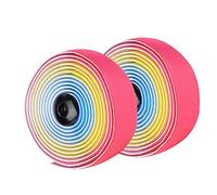 Alomejor Ceinture de Guidon de Vélo de Route Irisée élastique Souple pour une Conduite Confortable pour les Vélos de Montagne, 2 Pièces