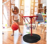 Alomejor Cerceau de Basket-Ball Flottant pour Piscine, Jouet Aquatique Durable pour Enfants et Adultes, Jeux de Piscine en Plein Air, Plastique et Métal (Noir rougeâtre)