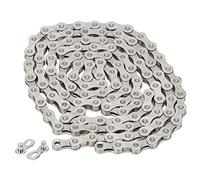 Alomejor Chaîne à 9 Vitesses avec 116 maillons de Remplacement de chaîne de vélo Pliant de Route de Montagne en Acier réglable(Argent)