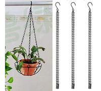 Alomejor Chaîne de Suspension en Fer Durable Facile à Accrocher pour Pot de Fleur Panier Cage à Oiseaux Ensemble de 3 Convient à Toutes Les Couleurs Capacité de Charge de 14 Kg pour la Décoration de