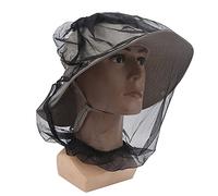 Alomejor Chapeau de Maille de Pêche Casquette d'abeille en Maille Respirante Casquette de Protection Solaire en Filet Chapeau de Protection en Maille D'apiculteur D'apiculture(Noir)