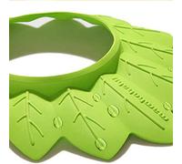 Alomejor Chapeau de sécurité pour Bain de Douche Doux pour Enfants, pour une Expérience de Bain Amusante, Capuchon élastique en Forme de Feuille pour Enfants, Matériau EVA, 1 Paquet (GREEN)