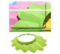 Alomejor Chapeau de sécurité pour Bain de Douche Doux pour Enfants, pour une Expérience de Bain Amusante, Capuchon élastique en Forme de Feuille pour Enfants, Matériau EVA, 1 Paquet (GREEN)