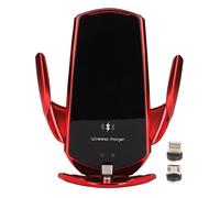 Alomejor Chargeur sans Fil de Voiture, Support de Charge Rapide, Support de Ventilation pour Smartphones, Capteur Intelligent 15 W, Compatible avec Les Appareils et (Rouge)