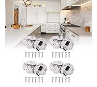 Alomejor Charnière de Porte D'armoire Ultra Silencieuse à 90 Degrés en Alliage de Zinc pour Armoires, Ensemble de 4 Pièces 2,6 X 1,6 X 0,5 Pouces