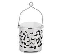 Alomejor Chauffage de Camping, Réchauffeur de Tente Portable en Acier Inoxydable avec Couverture de Poêle de Survie à Double Couche de Dissipation Thermique pour L'hiver en Plein Air (SILVER)