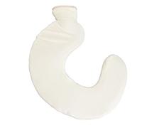 Alomejor Chauffe-cou pour Sac d'eau Chaude en Forme de U, Coussin Chauffant avec Housse en Tissu Amovible pour Soulager les Douleurs Cervicales, capacité de 1 L, Conception Résistante aux (Beige)