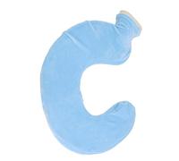 Alomejor Chauffe-cou pour Sac d'eau Chaude en Forme de U, Coussin Chauffant avec Housse en Tissu Amovible pour Soulager les Douleurs Cervicales, capacité de 1 L, Conception Résistante aux (bleu