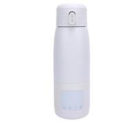 Alomejor Chauffe-lait Portable sans Fil, en Acier Inoxydable, Chauffe-biberon à Piles avec 37-55 ℃ pour les Voyages et les Déplacements en Véhicule (500 ml 6400 mah)