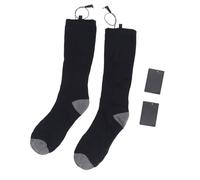Alomejor Chaussettes Chauffantes électriques Portables, Rechargeables, Lavables, pour Ski, Randonnée, Camping, Taille Unique (Black)