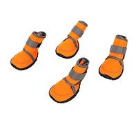 Alomejor Chaussures pour Chien, Chaussons Antidérapants en Caoutchouc avec Sangles Réfléchissantes, 4 Pièces de Protection des Pattes de Chien pour la Randonnée et la Marche, Chiens de Petite, (S)