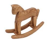 Alomejor Cheval à Bascule en Bois de Pin fabriqué à la Main, Jouet Durable pour la Maison, Le Bureau, la Vitrine pour Les Enfants, Le Salon, la Boutique, 7,3 Pouces, Cheval de Troie