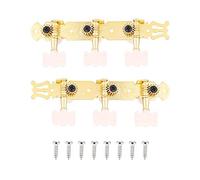 Alomejor Chevilles de Guitare,Or Fermées 3L+3R,Mécaniques de tête,Remplacement précis pour guitaristes acoustiques débutants et Professionnels Concerts ateliers réparations
