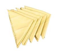 Alomejor Chiffon de Nettoyage pour Guitare, Tissu en Coton Absorbant la Poussière pour Instruments de Musique, avec Bord Non tissé pour Lunettes électroniques, Bijoux (YELLOW)