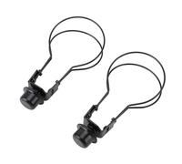 Alomejor Clamp/Holder Antirouille sur le Support D'abat-jour D'ampoule avec le Dessus D'embout, Adaptateur de Clamp/Holder D'ampoule Robuste pour la Décoration Intérieure 2 Pièces (BLACK)