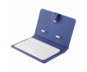 Alomejor Clavier de Téléphone, étui pour Clavier Bluetooth avec Support pour Téléphones iOS, Folio en Cuir PU de qualité Supérieure pour la Saisie et la Visualisation Mains Libres, Compatible avec