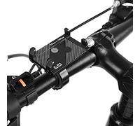 Alomejor Clip de Support de Téléphone pour Guidon de Vélo Réglable en Alliage D'aluminium, Durable pour Une Utilisation de Longue Durée, Applicable pour Vélo Noir (Black)