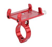 Alomejor Clip de Support de Téléphone pour Guidon de Vélo Réglable en Alliage D'aluminium, Durable pour Une Utilisation de Longue Durée, Applicable pour Vélo Noir (Rouge)