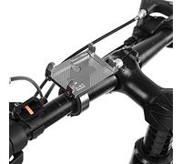 Alomejor Clip de Support de Téléphone pour Guidon de Vélo Réglable en Alliage D'aluminium, Durable pour Une Utilisation de Longue Durée, Applicable pour Vélo Noir (Ti Couleur)