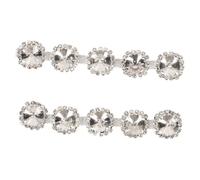Alomejor Clips à Chaussures en Verre Cristal Décoration étincelante pour Chaussures de Fête de Mariage, 2 Pièces Pinces à en Verre Cristal pour de Mariée Bricolage