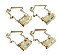 Alomejor Clips de Reliure Clips de Stockage de Fichiers Durables pour Bureau école Maison pour Factures Papier Documents Fer or 15 Pièces en Boîte (Maison 11,3x8x33cm)