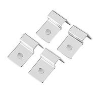 Alomejor Clips de Support D'aquarium Robustes en Acier Inoxydable pour Couvercles en Verre D'aquarium, Lot de 4 pour Une épaisseur de 5 Mm à 12 Mm, Installation Facile, Protège Le Couvercle, (12mm