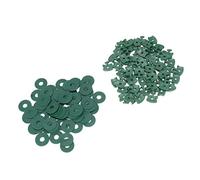 Alomejor Clips Torsadés pour Serre Clips de Fixation D'ombrage Durables avec Rondelles pour Enveloppe de Filet à Bulles D'isolation, 100 Pièces en Plastique et Rondelles pour Serre
